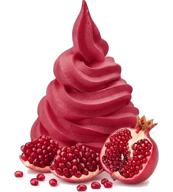 Pomegranate frozen yoghurt